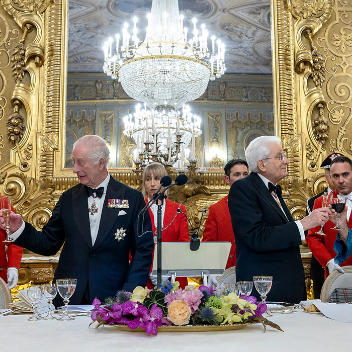 Dîner d'État avec Charles III, Camilla, Sergio Mattarella et Laura Mattarella au Quirinal