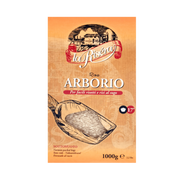 Riz Arborio - La Risera - 1kg - Emballage avant avec fenêtre transparente
