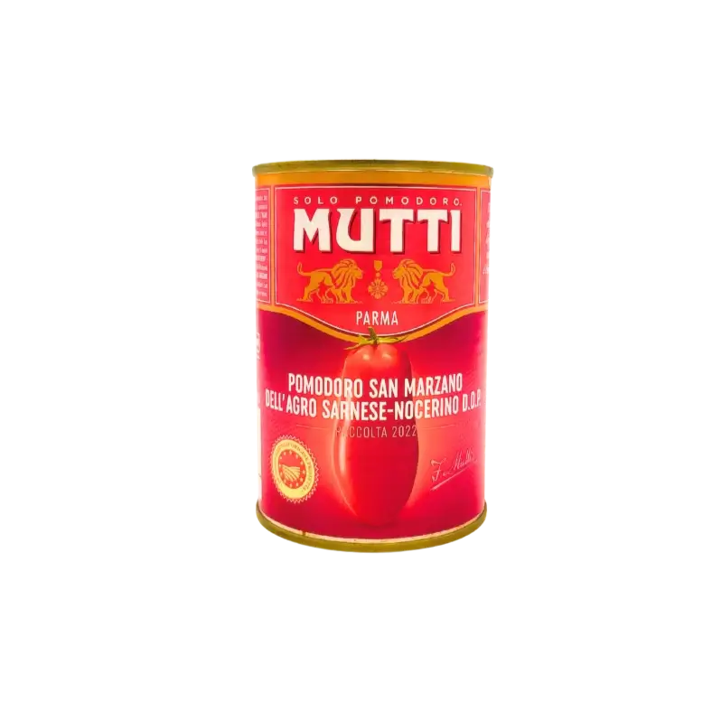 Boîte de tomates pelées San Marzano DOP Mutti 400g – Pomodoro italiens authentiques.