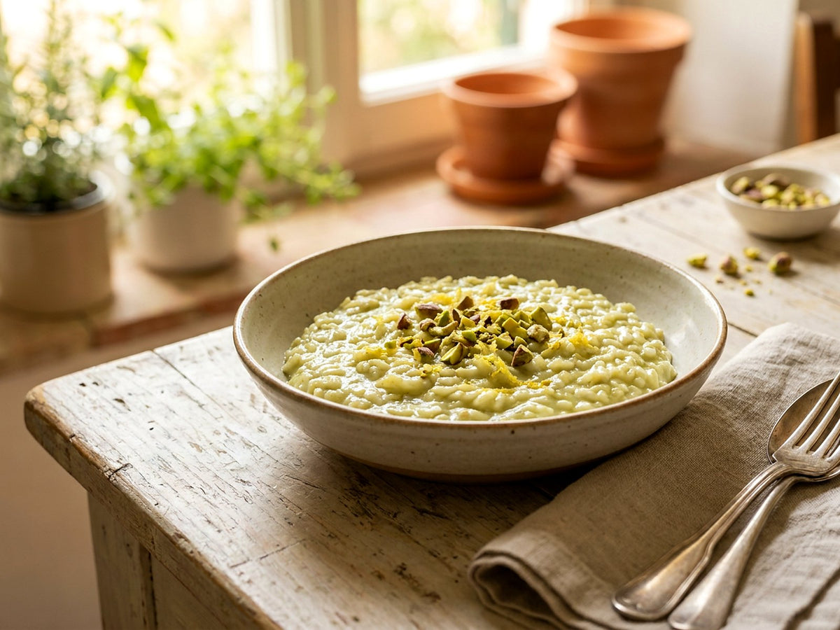 Risotto au pesto de pistache