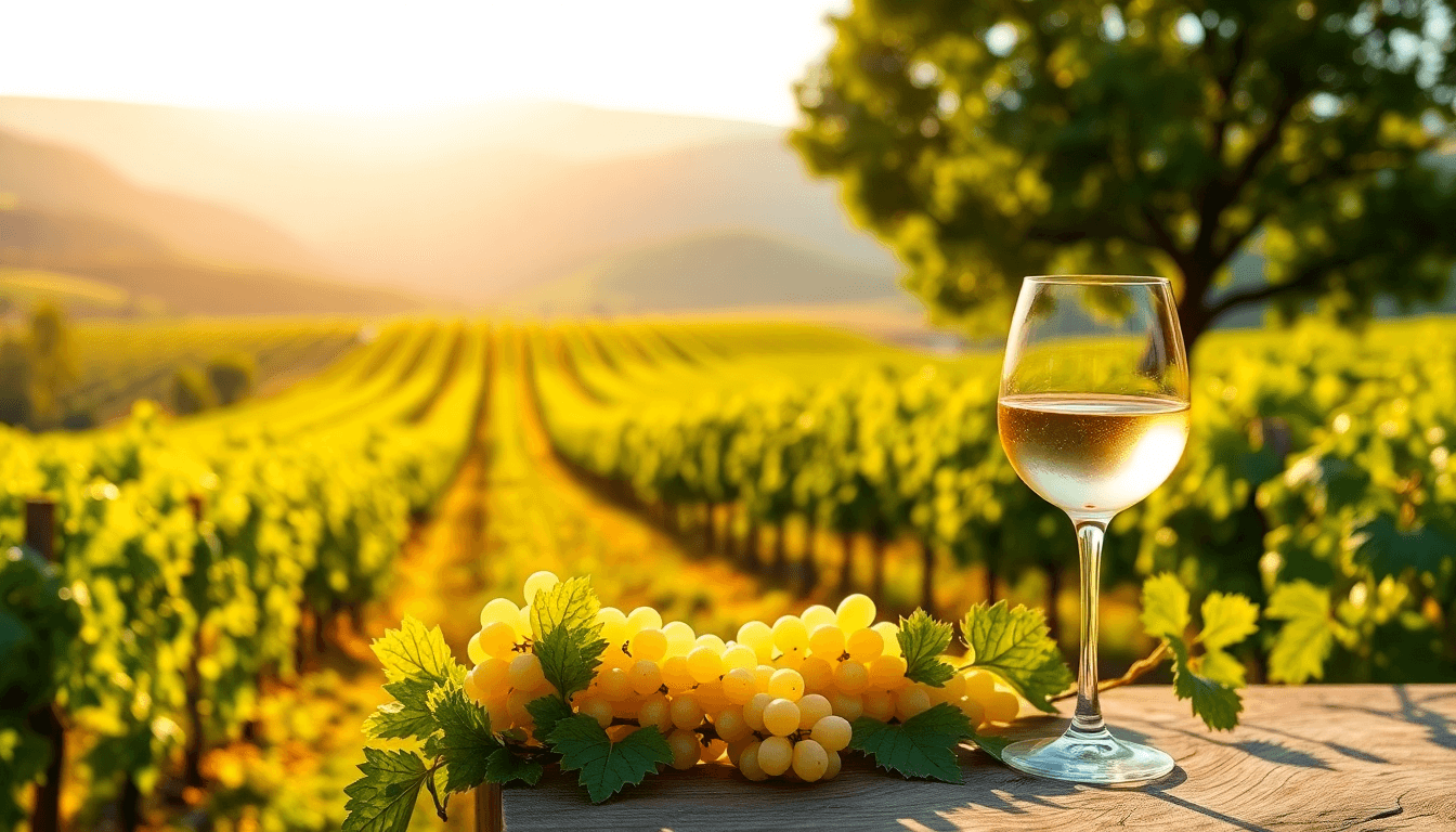 Verre de Moscato d’Asti pétillant accompagné de desserts italiens comme tiramisu, panna cotta et fruits frais — accord parfait entre douceur et fraîcheur du vin