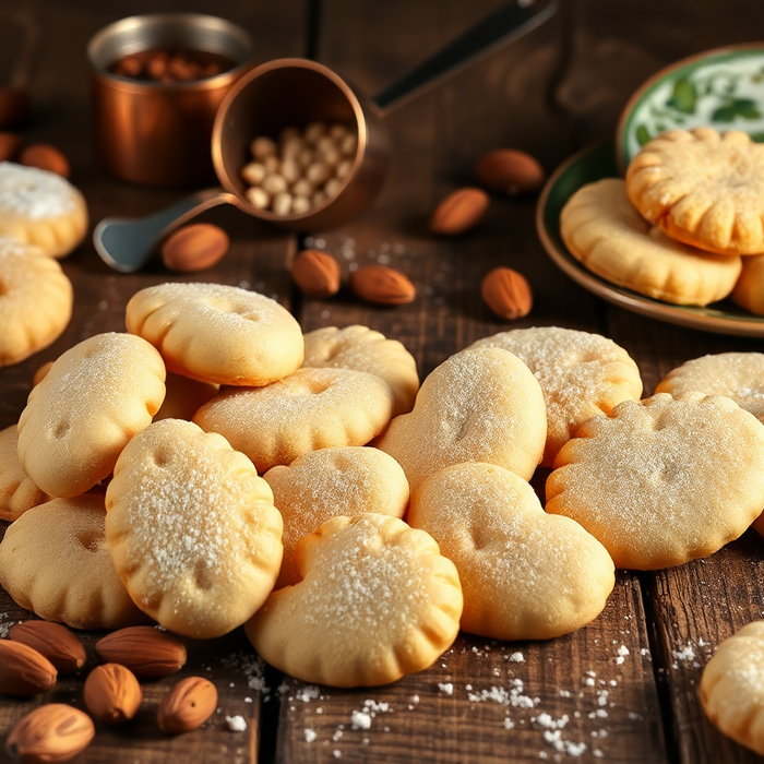 Assortiment d’amaretti italiens — biscuits aux amandes moelleux et croquants, spécialités artisanales de différentes régions d’Italie, à découvrir sur EasyGusto.fr.