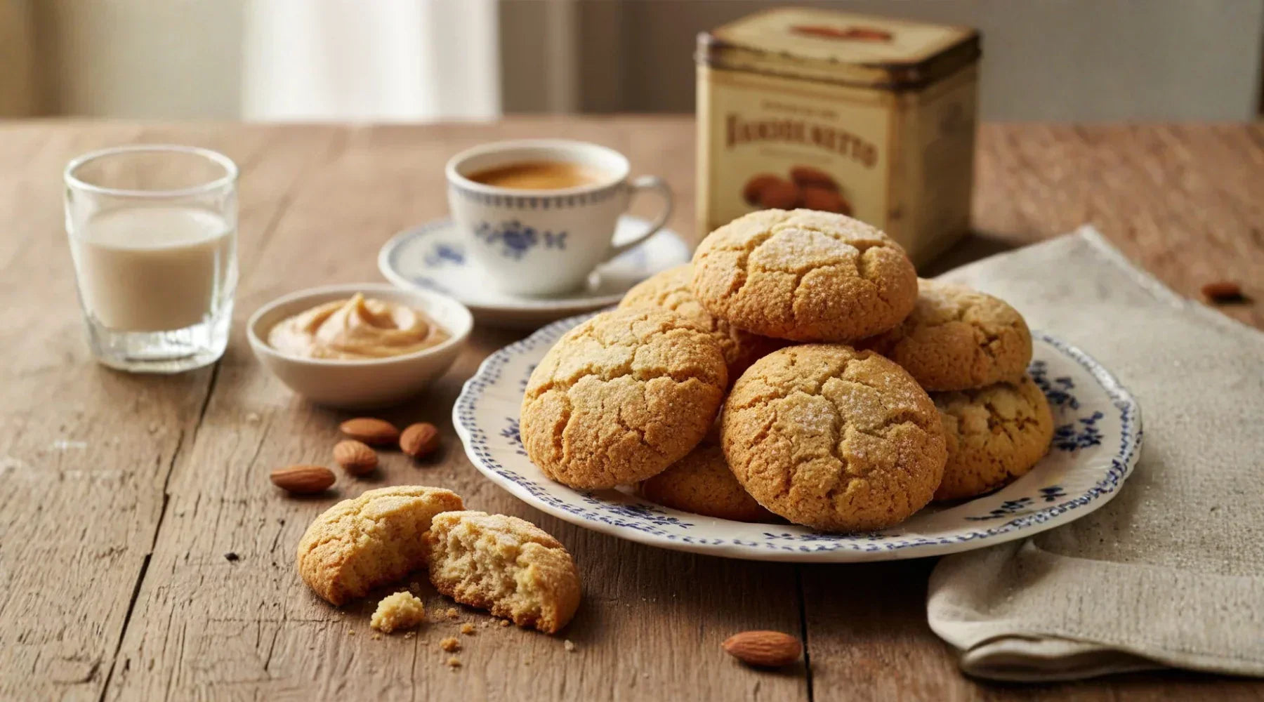 Amaretti morbidi italiens — biscuits moelleux aux amandes traditionnels d’Italie, spécialité artisanale de Saronno, disponibles sur EasyGusto.fr