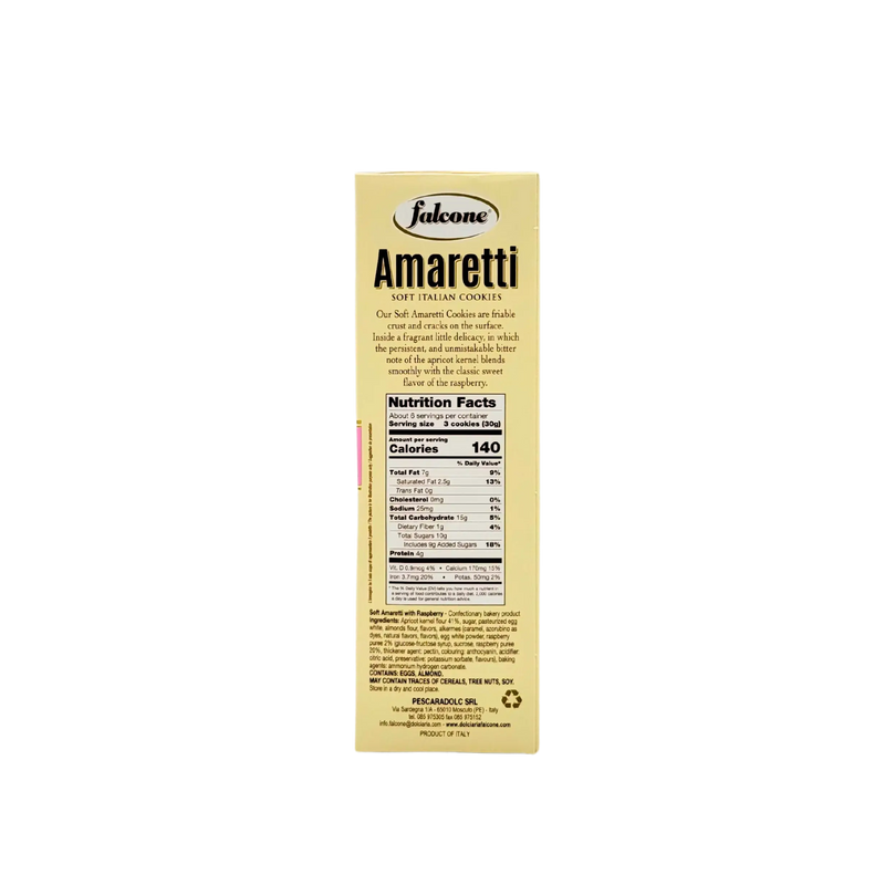 Amaretti Morbidi d'Abruzzo à la framboise Falcone 170g - Informations nutritionnelles