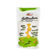 Face avant du paquet de crackers Bottondoro Valledoro 200g à base de pois chiches, sans gluten, vegan.