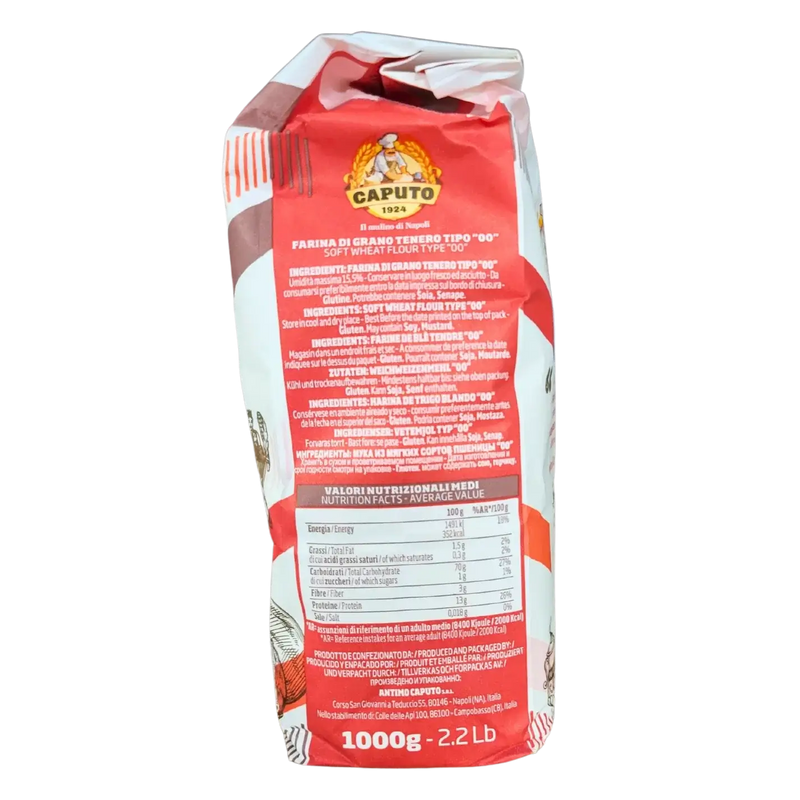 Farine Italienne de Blé Tendre Type "00" Cuoco Levée Longue Caputo 1kg
