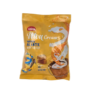 Emballage des bonbons mou au lait Liking, 150g, sans gluten, avec un design coloré et gourmand.