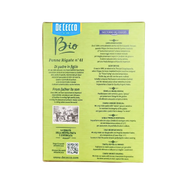 Pâtes Bio Penne Rigate De Cecco 500g - Vue arrière avec informations du produit