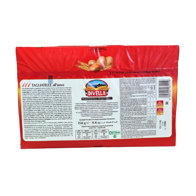 Pâte Tagliatelle aux Oeufs Divella 250g