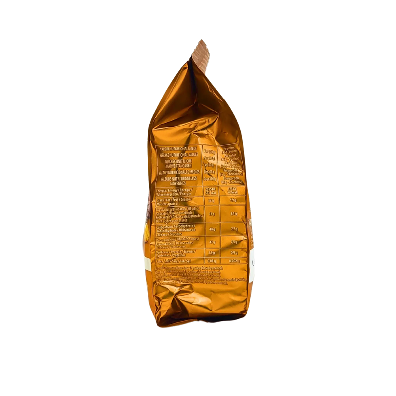 Emballage des Pralinés Chocolat Noisettes Gianduiotto Pernigotti 140g, montrant les informations nutritionnelles.