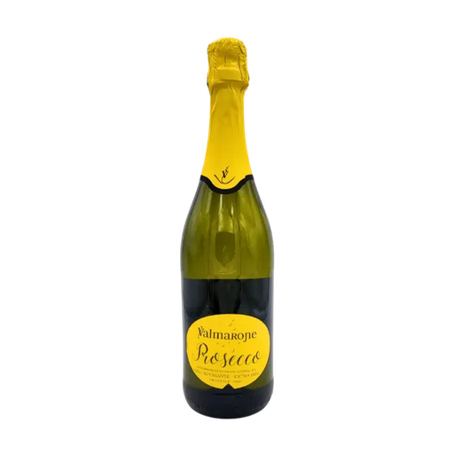 Bouteille de Prosecco Valmarone DOC Spumante Extra Dry 75cl, vin mousseux italien pour apéritifs.