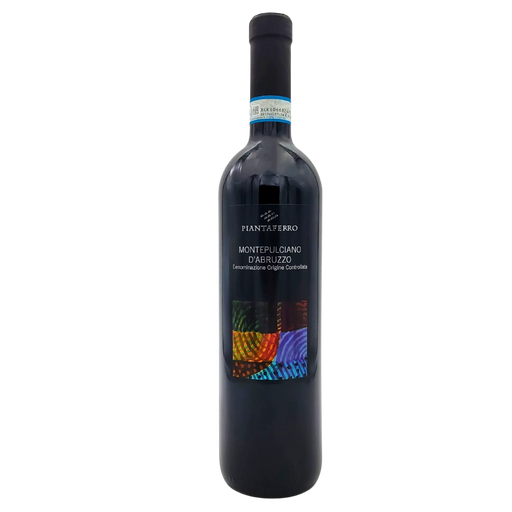 Bouteille de Montepulciano d'Abruzzo DOC Piantaferro 75cl, vin rouge italien élégant.