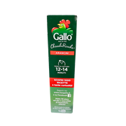 Côté de l'emballage des Arancini Gallo Chicchiricchi avec instructions de cuisson et informations de contact.