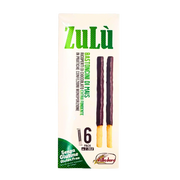 Bastoncini di Mais Zulù, Valledoro, sans gluten, 120g, enrobés de chocolat noir, collation italienne croquante.
