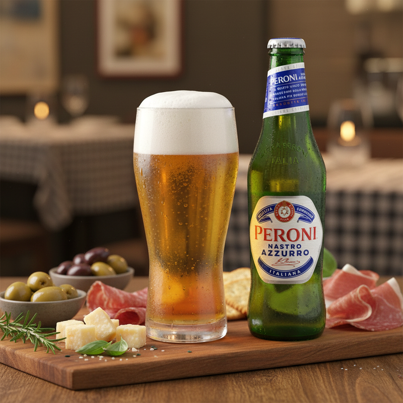 Peroni Nastro Azzurro – Lager italienne (33 cl) - en situation d'usage