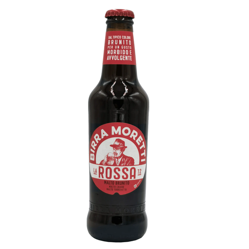 Bière Rousse Birra Moretti La Rossa (33 cl) – Double Malt Italien — face avant