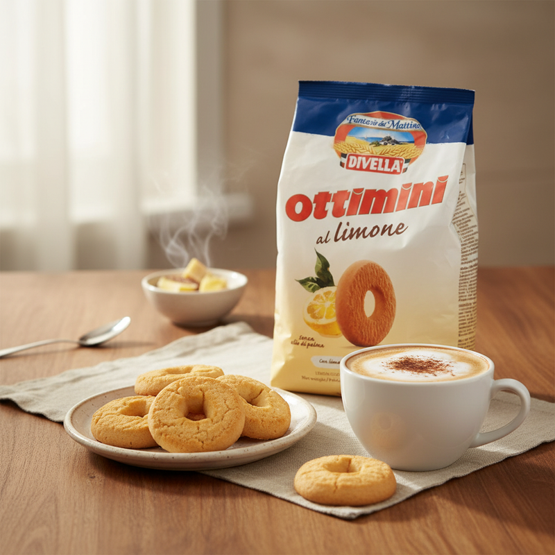 Biscuits Citron Divella – Sablés Italiens (400 g) - en situation d'usage