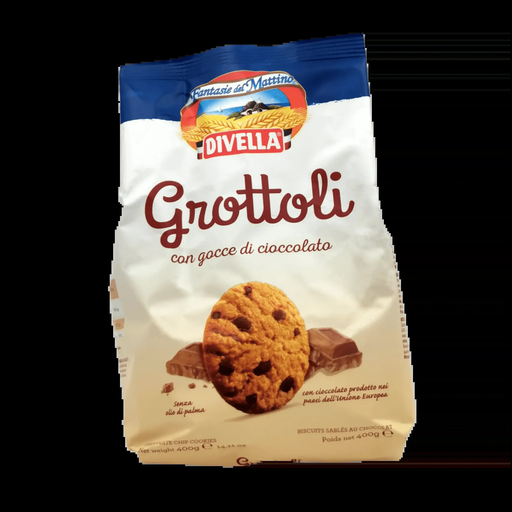 Biscuits Pépites de Chocolat Divella – Grottoli (400 g) - face avant