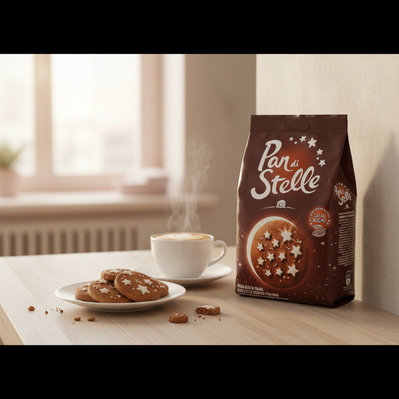 Biscuits Pan di Stelle Barilla – chocolat & lait gourmand (350 g) - en situation d'usage