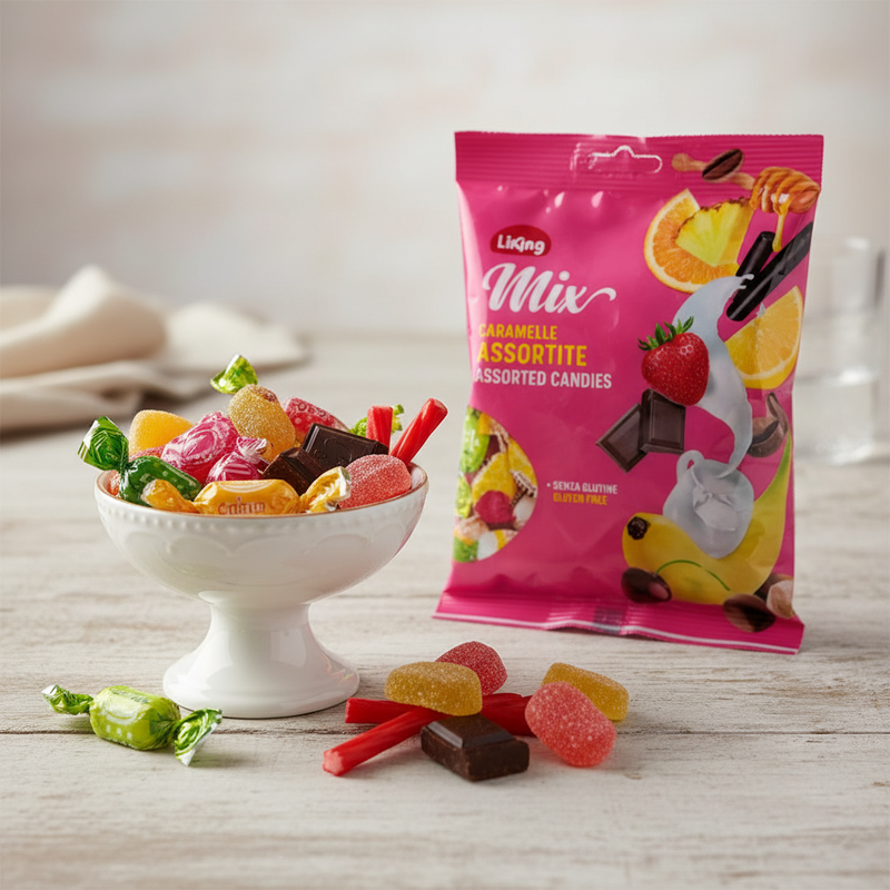 Bonbons Sans Gluten Liking – Mix Fruits Chocolat 150 g - en situation d'usage