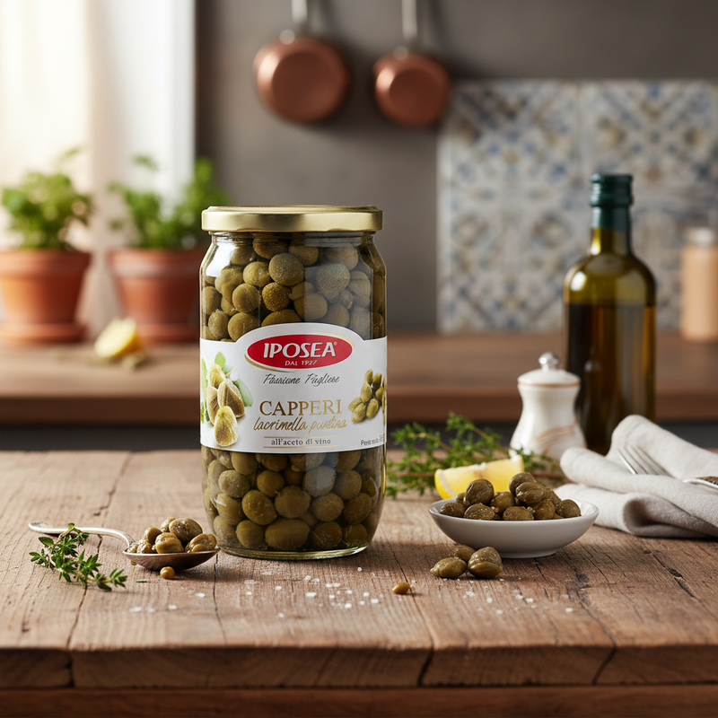 Câpres Italiennes Iposea – Lacrimella (690 g) — en situation