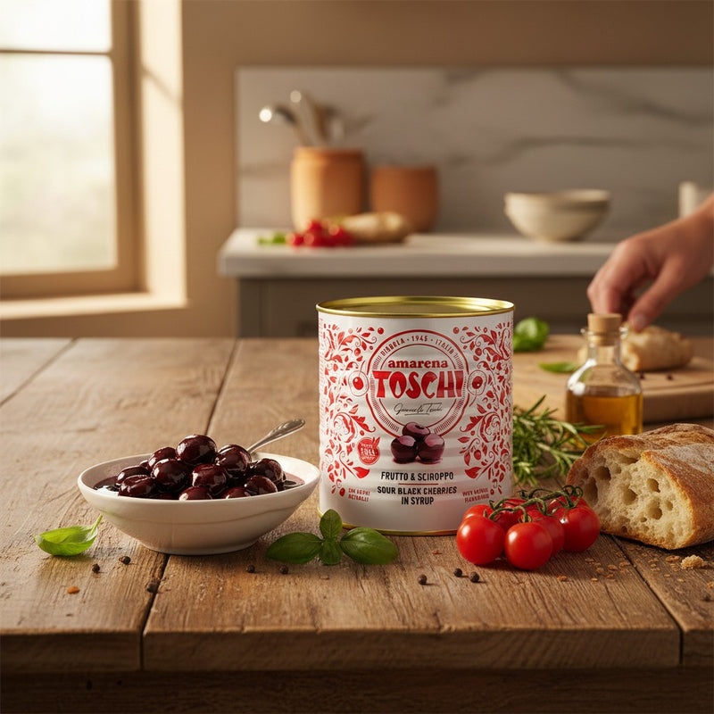 Cerises Amarena au Sirop – Toschi Format Familial (2,7kg) — cuisine italienne authentique