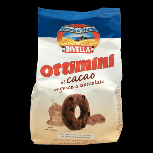 Biscuits Chocolat Divella - Sablés cacao & pépites (400 g) - face avant
