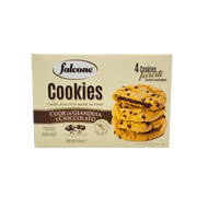 Cookies Falcone 200g face avant – biscuits italiens fourrés gianduia et chocolat avec noisettes