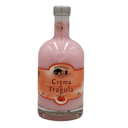 Crème de Fraise Morelli - Liqueur Douce et Fruitée de Toscane (50 cl) — face avant