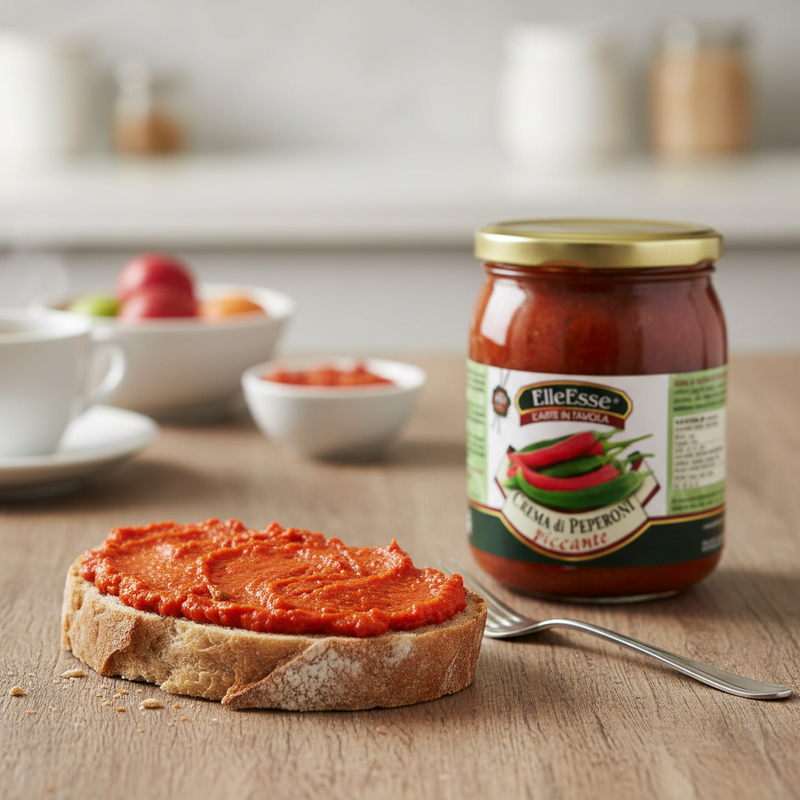 Crème de Poivrons Piquante ElleEsse - (520 g) - en situation d'usage