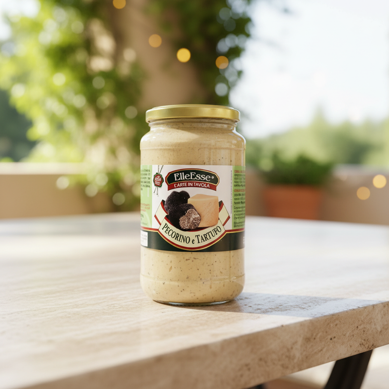 Trüffelcreme ElleEsse - Geschmolzener Pecorino & Sommertrüffel (520 g)