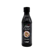 Face avant de la crème au vinaigre balsamique de Modène I.G.P. classique de la marque Ciro, bouteille de 250ml au design noir élégant avec illustration culinaire.