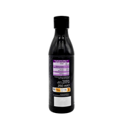 Vue latérale de la crème de vinaigre balsamique de Modène I.G.P. classique Ciro 250ml, mettant en évidence le tableau des valeurs nutritionnelles.