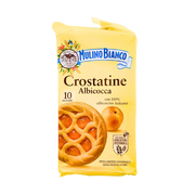 Paquet de tartelettes Crostatine à l'abricot, Mulino Bianco, 400g, avec 100% d'abricots italiens, idéal pour le goûter.