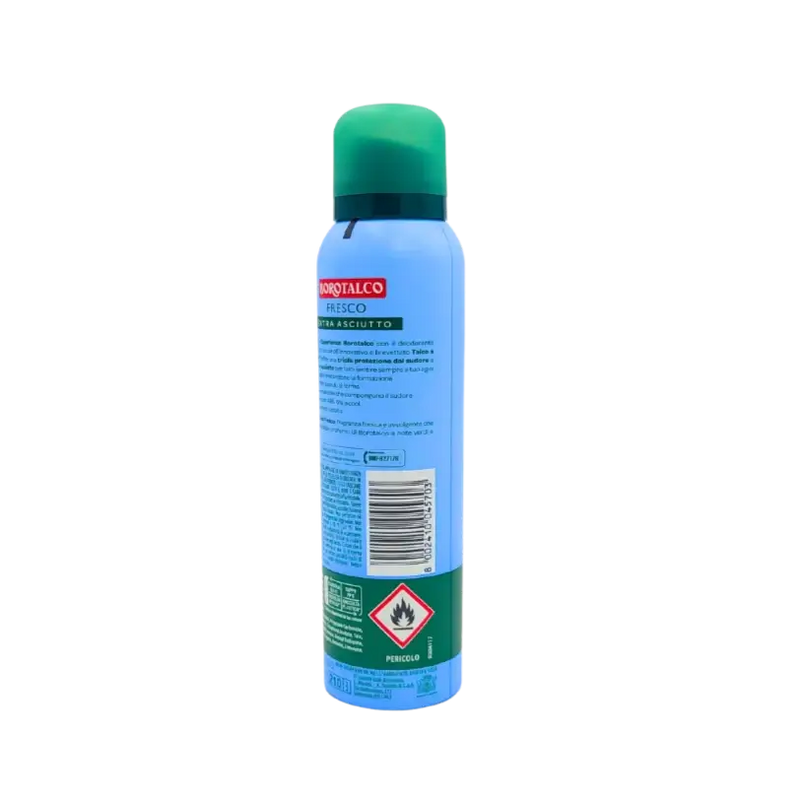 Liste des ingrédients et conseils d’utilisation du déodorant Borotalco 150 ml – sans alcool