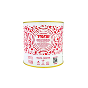 Amarena Toschi Cerises au Sirop 2,7kg, parfait pour desserts et cocktails, emballage coloré et traditionnel.