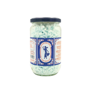 Pot de sel effervescent Tortoroglio 250g - Vue avant avec le logo et la présentation du produit.