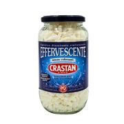 Pot d'effervescent au jus de citron Castran, vue de face, granules digestives rafraîchissantes avec jus de citron pour un effet apaisant.