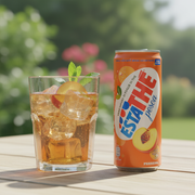 Estathé Pêche Ferrero - Boisson thé infusé goût pêche (33 cl) — en situation