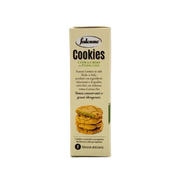 Description marketing des cookies Falcone au cœur de crème pistache sur la tranche du paquet