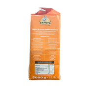 Informations nutritionnelles de la farine complète Caputo 5kg : farine de blé tendre intégrale avec un taux d’humidité max de 15,5 %, riche en fibres et nutriments, idéale pour recettes saines.