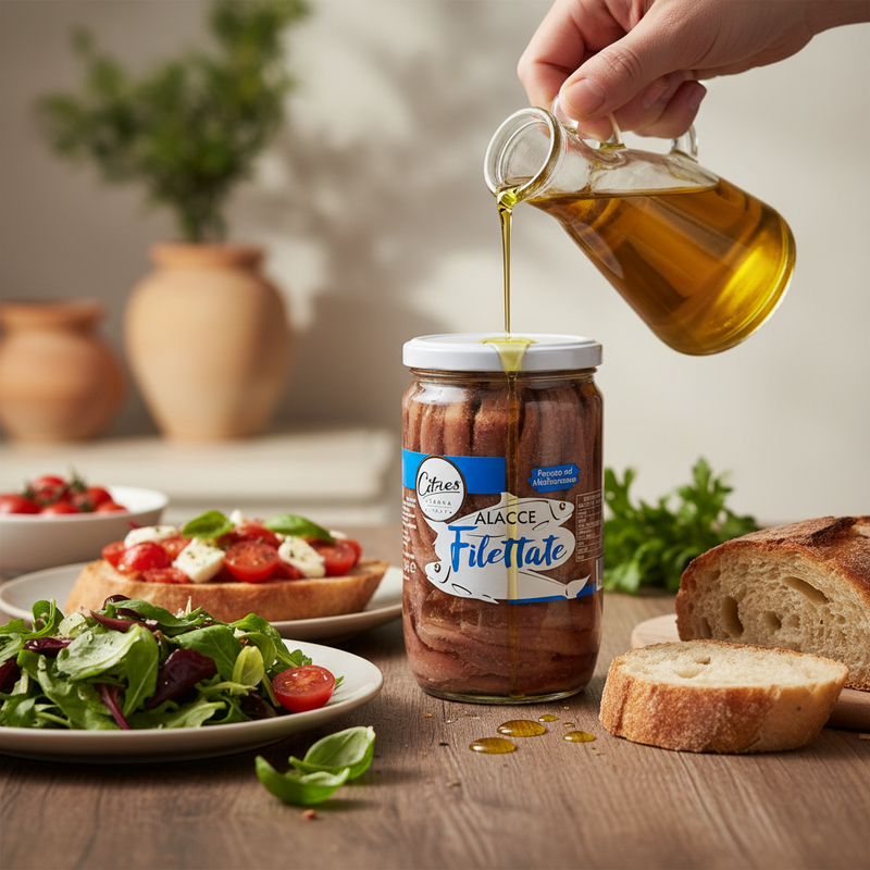Filets d’Anchois à l’Huile Citres - Spécialité méditerranéenne (680 g) - en situation d'usage