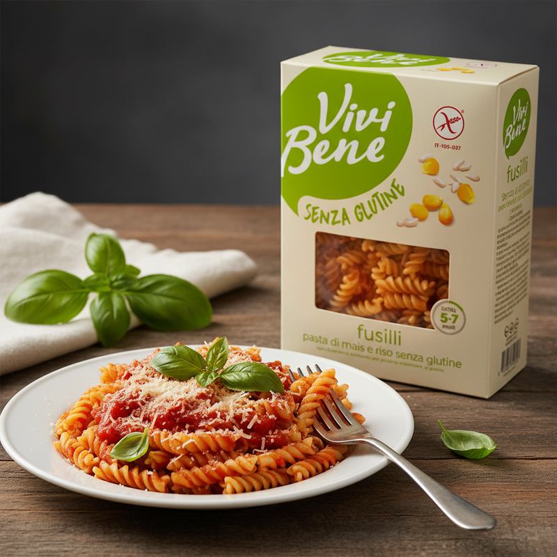 Pâtes sans gluten – Fusilli – Vivi Bene – 400g - en situation d'usage