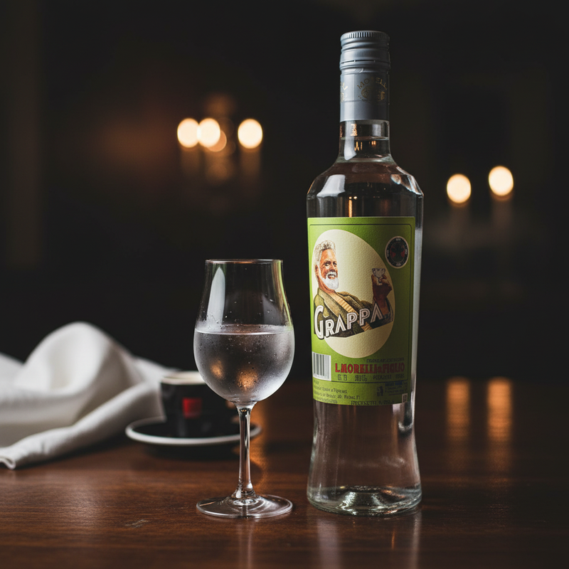 Grappa Morelli - Essence Toscane 38 % (70 cl) - en situation d'usage
