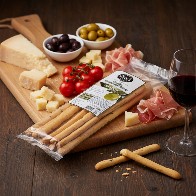 Gressin olive Brusa 200g – Recette Piémontaise - en situation d'usage