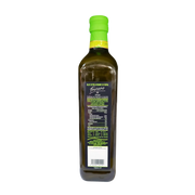 Dos de la bouteille d'huile d'olive extra vierge Toscano IGP Morettini 750ml, avec informations nutritionnelles.