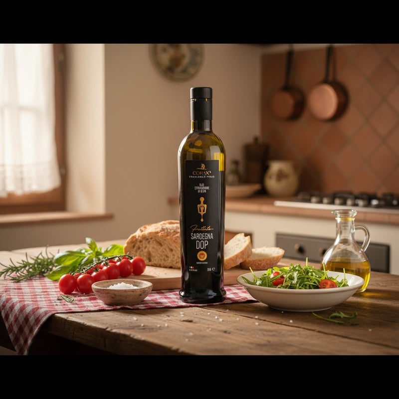 Huile d’Olive Extra Vierge DOP Sardaigne Corax Francesco Piras – (75 cl) — cuisine italienne authentique