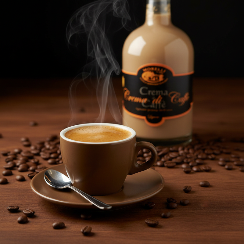Liqueur de Café Italien Crème Morelli – (50 cl) — en situation