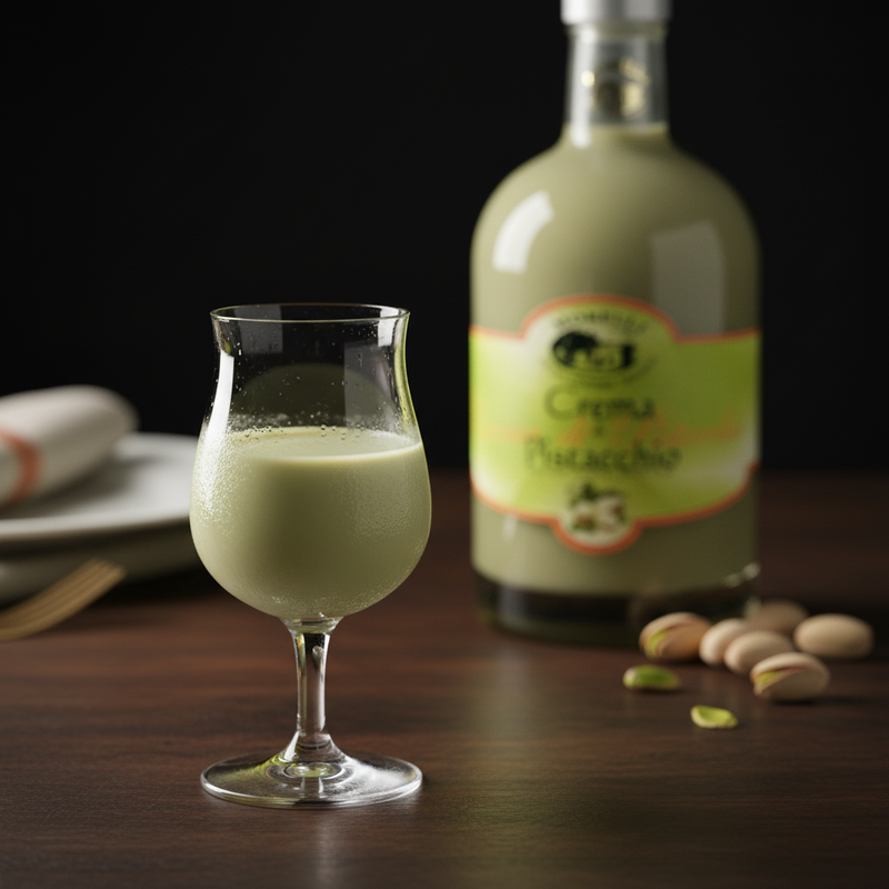 Liqueur Pistache Morelli ‑ Crème Italienne (50 cl) — en situation