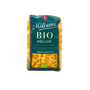 Pâtes bio Lumache Rigate La Molisana 500g - Vue avant avec design de l'emballage et logo.